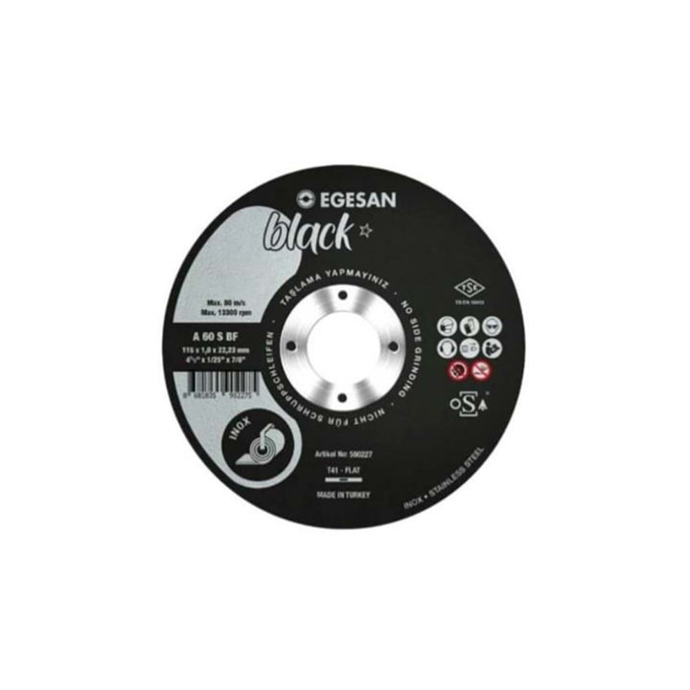Egesan 115*1 Black İnox Metal Kesici - 590227