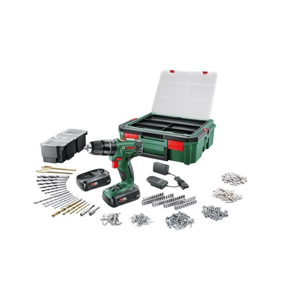 Bosch PSB1800LI-2S-Boxx(1,5Ah,Çift Akü+241pcs) 06039A330K