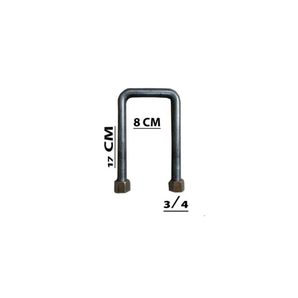 3/4 17 CM ARA 8 CM RÖMORK BAĞLANTISI(GÖLE TİPİ)