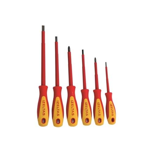 İzeltaş 1000V İzoleli Elektrikçi Tornavida Seti (6Parça)-4140009106