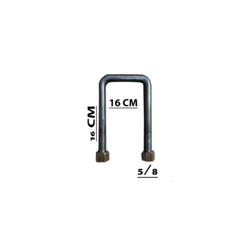 5/8 16 CM - ARA 16 CM U BAĞLANTI
